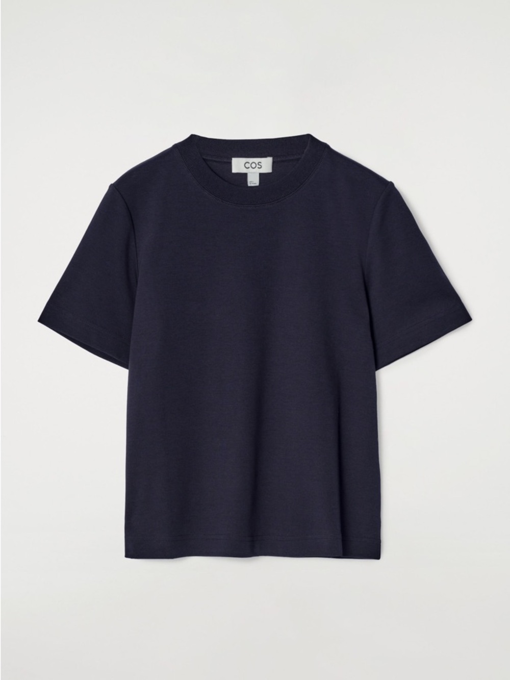 Cos Clean Cut Regular T-Shirt - Navy - Size XS